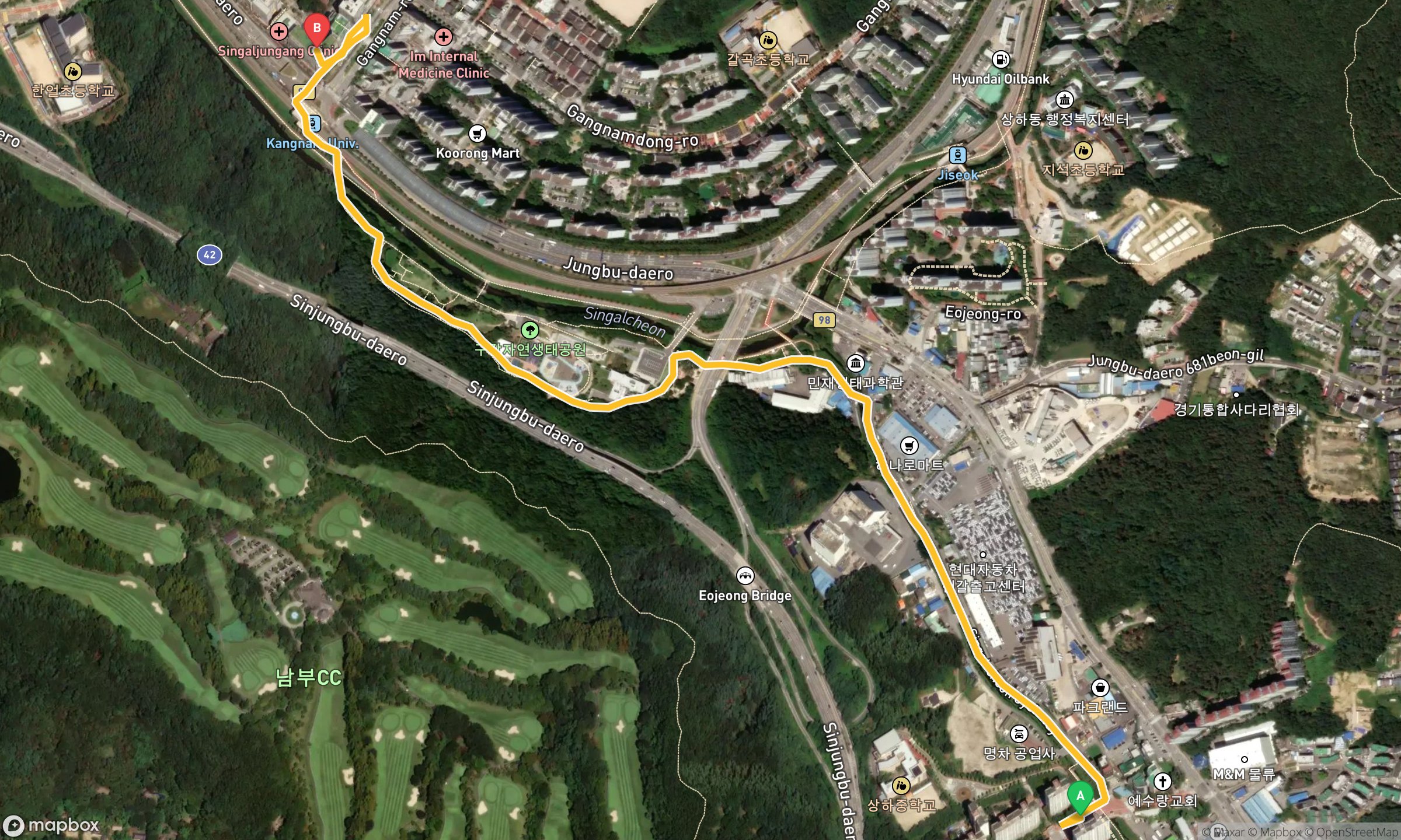 용인 트레일 런 1.27km — 50대 직장인, 2026-06-21 19분 페이스로 24분 버텨낸 산길 기록