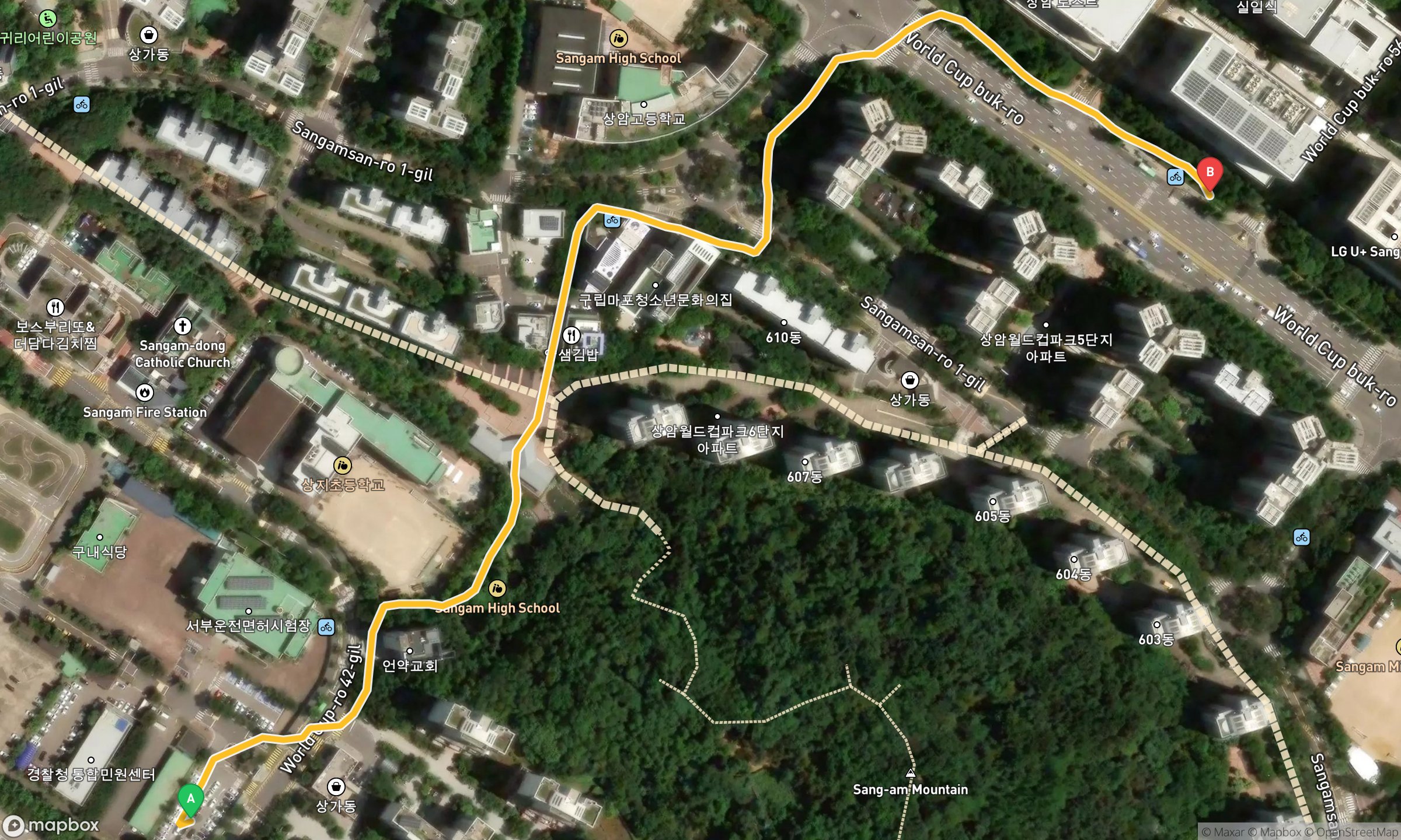 서울 러닝 0.72km — 50대 IT 직장인, 2026-05-31 4분 58초 이지런 기록
