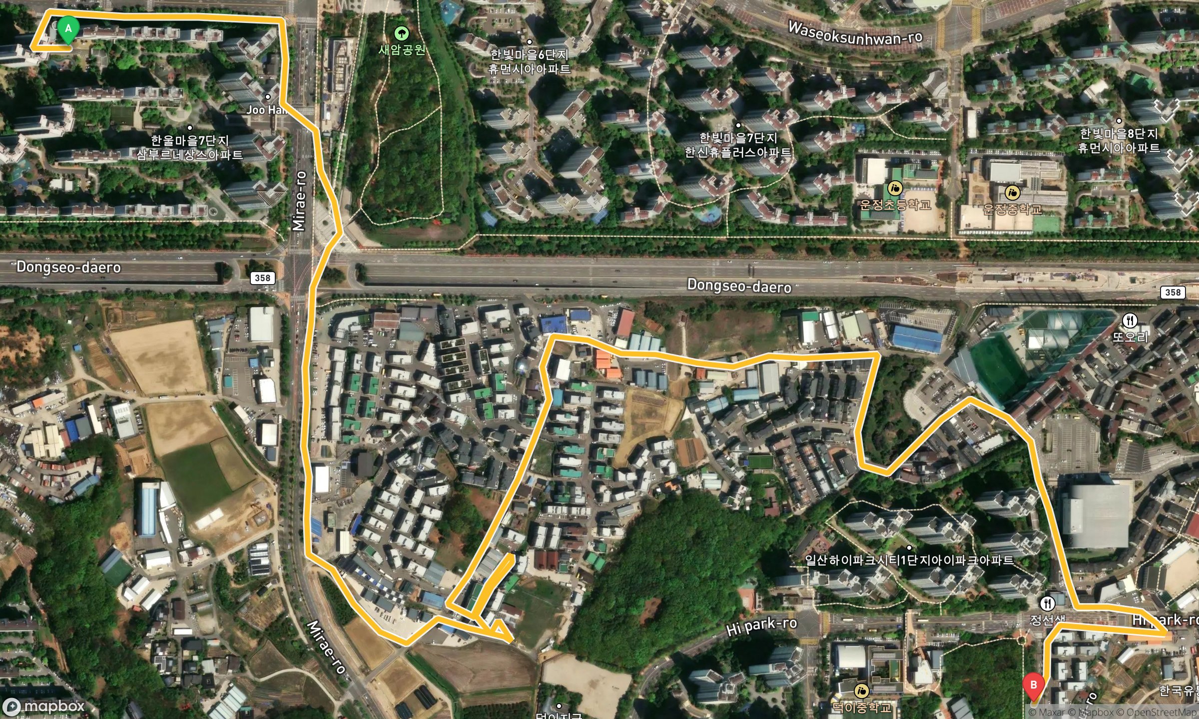 파주 이지런 3.47km — 50대 IT 직장인, 8분 43초 페이스로 30분 버텨낸 2026-06-05 기록
