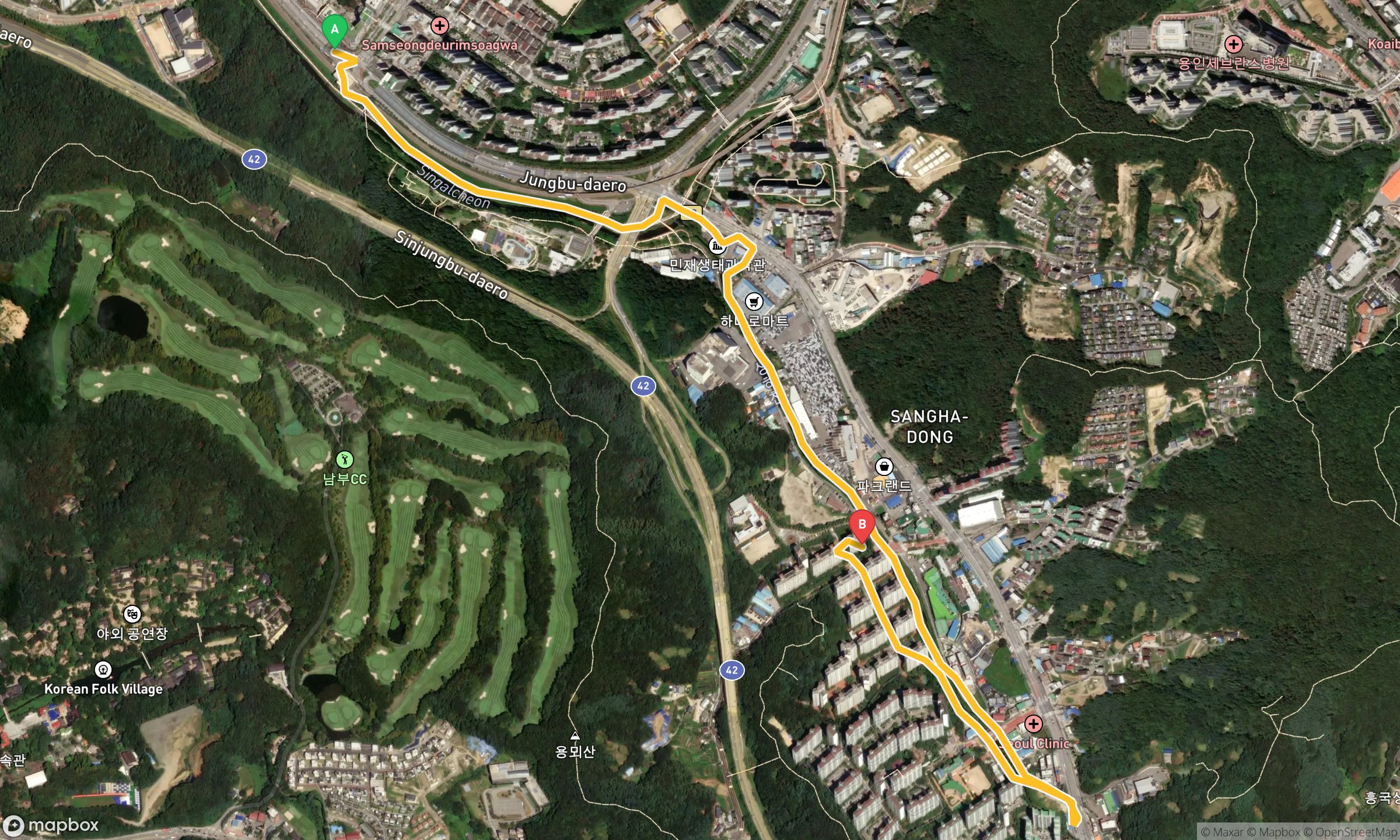 용인 이지런 3.03km — 50대 직장인, 14분 37초 페이스로 44분 버텨낸 2026-06-21 기록