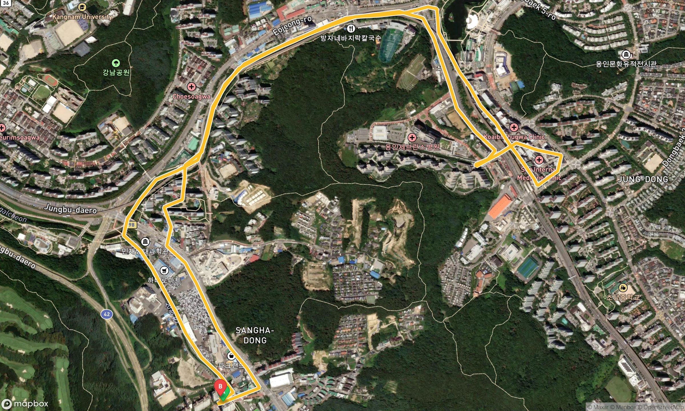 용인 이지런 7.52km — 50대 직장인, 11분대 페이스로 1시간 27분 완주한 2026-07-04 기록