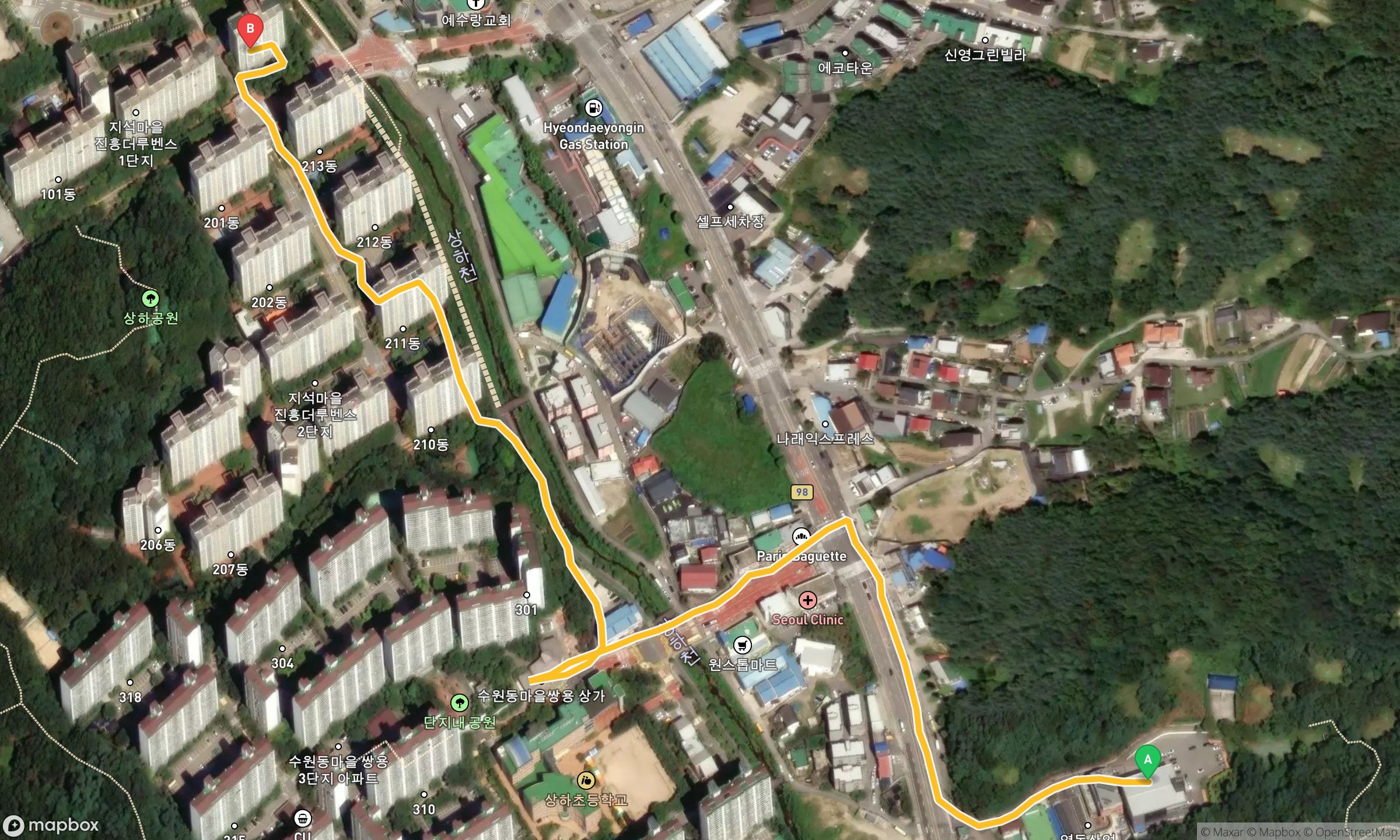 용인 리커버리 런 1.24km — 50대 직장인, 2026-07-05 17분 걷듯 달린 회복 기록
